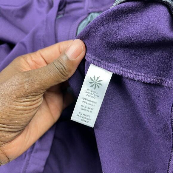 Athleta Womens Half Mile Running Jacket Purple Performance Hooded Full Zip XS/S - Picture 9 of 12